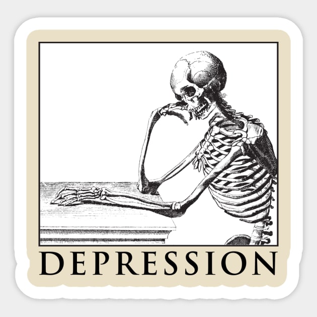 DEPRESSION Sticker by theanomalius_merch